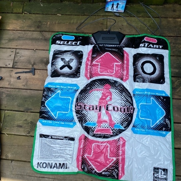 Vintage Konami Dance Dance Revolution Mat With Game PS2 - Picture 3 of 4